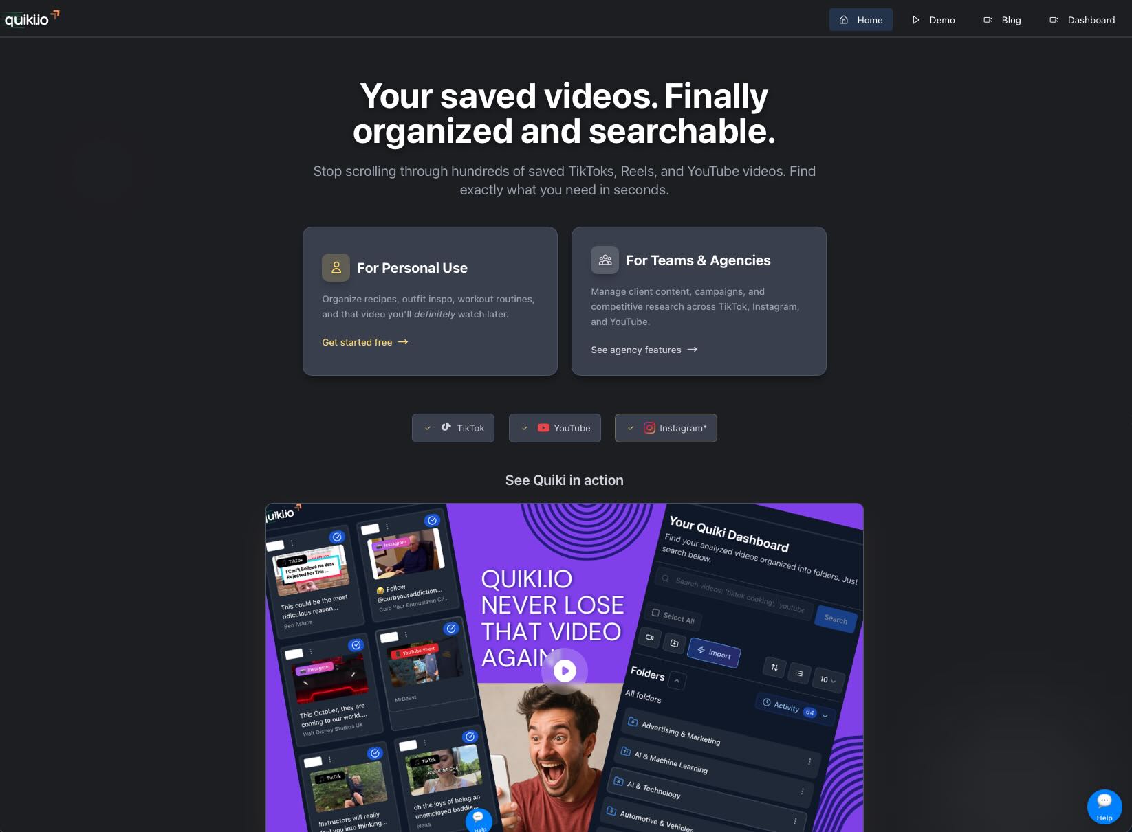 Quiki.io — desktop